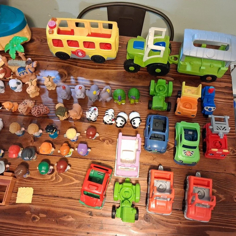 Fisher Price Little People Huge Lot Farm Noah's Ark Vehicles Camper Figures READ